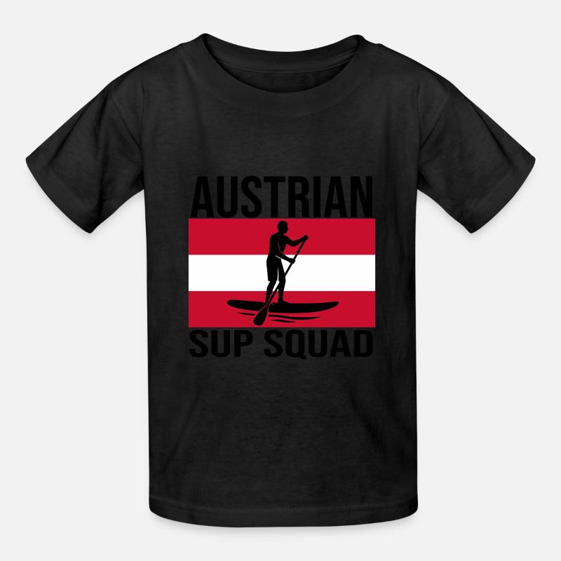 Austrian SUP Crew Paddle Shirt - Kids T-Shirt by Russell - black