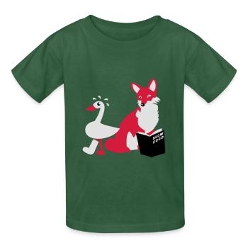 Slow Food - T-shirts Russell Enfant - vert bouteille - Devant - AI Model Kid Male (0cm)