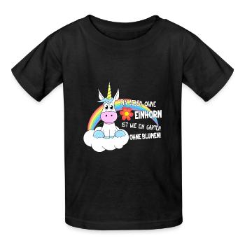 Einhorn Garten ohne Blume - Kinder T-Shirt von Russell - Schwarz - Vorne - AI Model Kid Male (0cm)