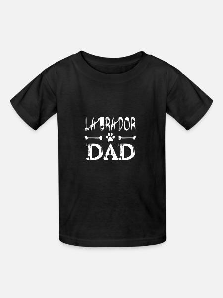 Labrador papa papa - T-shirts Russell Enfant - noir