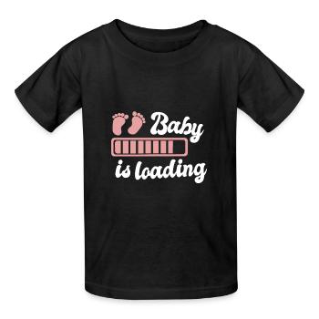 Schwanger - Kinder T-Shirt von Russell - Schwarz - Vorne - AI Model Kid Male (0cm)