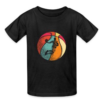 Basketball Fan Basketballer Geschenkidee - Kinder T-Shirt von Russell - Schwarz - Vorne - AI Model Kid Male (0cm)