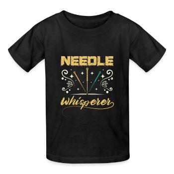 Chuchoteur d’aiguille acupuncteur - T-shirts Russell Enfant - noir - Devant - AI Model Kid Male (0cm)