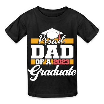 Fier papa d’un diplôme d’études supérieures pour hommes en 2023 - T-shirts Russell Enfant - noir - Devant - AI Model Kid Male (0cm)