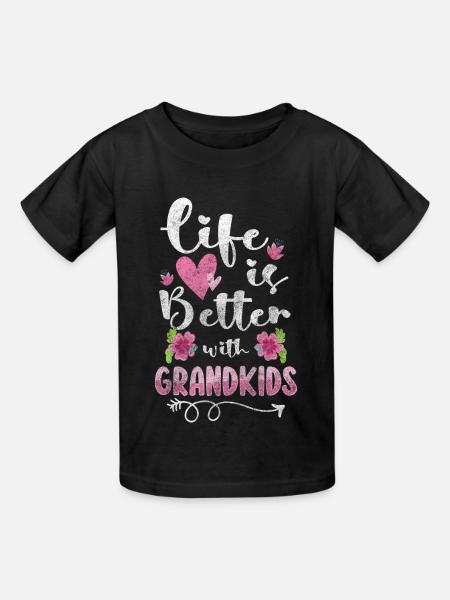 Großeltern Liebe - Kinder T-Shirt von Russell - Schwarz