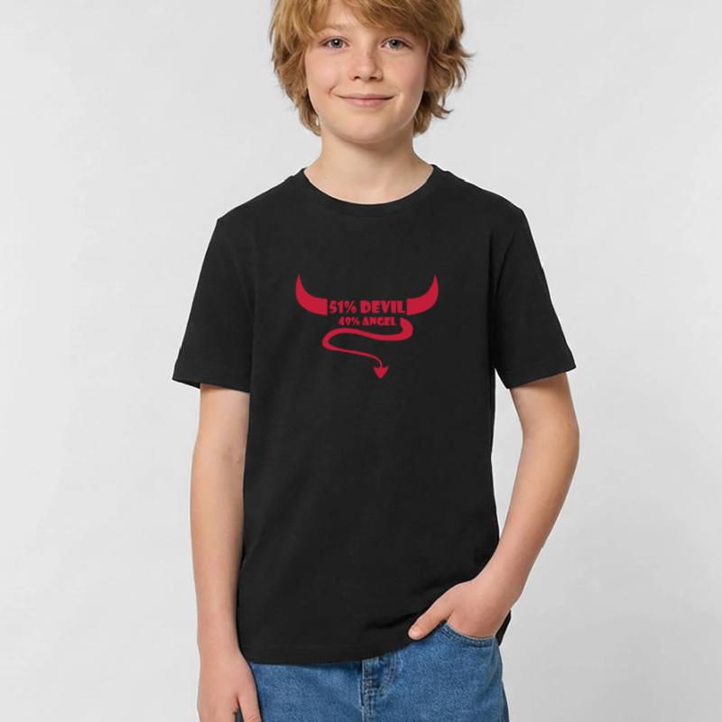 little devil Kids T-Shirt by Russell