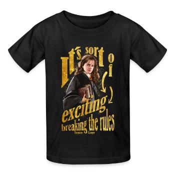 Harry Potter Hermine Goes To The Library - Kinder T-Shirt von Russell - Schwarz - Vorne - AI Model Kid Male (0cm)