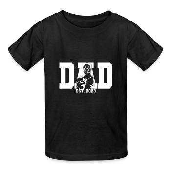 Dad Est. 2023, Dad To Be, Pregnancy Announcement - Kids T-Shirt by Russell - black - Front - AI Model Kid Male (0cm)