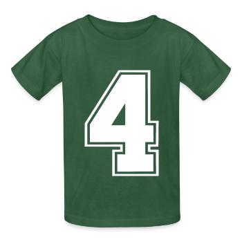 4 - T-shirts Russell Enfant - vert bouteille - Devant - AI Model Kid Male (0cm)