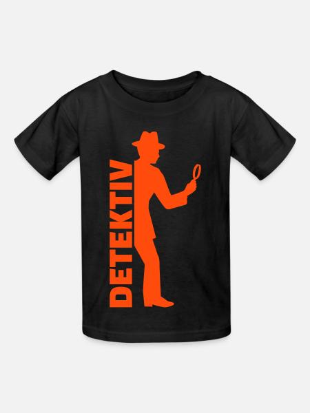 Detektiv - Kinder T-Shirt von Russell - Schwarz