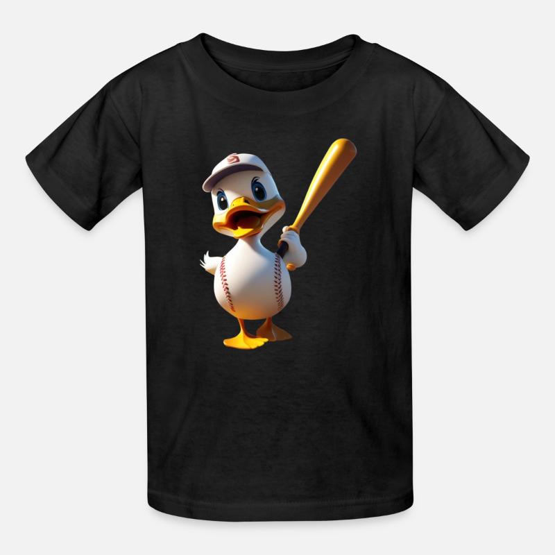 Canard de baseball - T-shirts Russell Enfant - noir