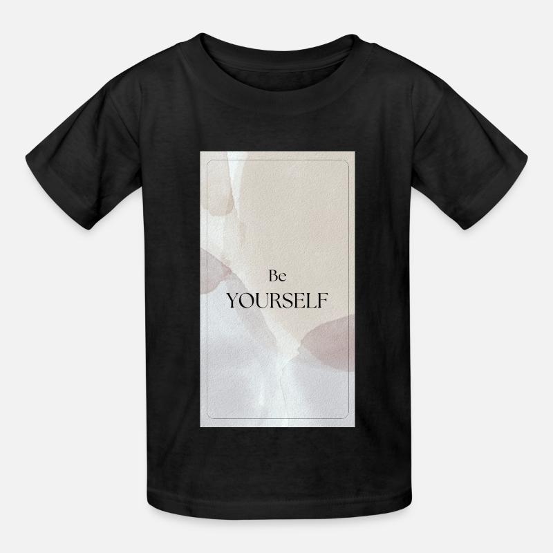 BE YOURSELF - Sei du selbst - Kinder T-Shirt von Russell - Schwarz