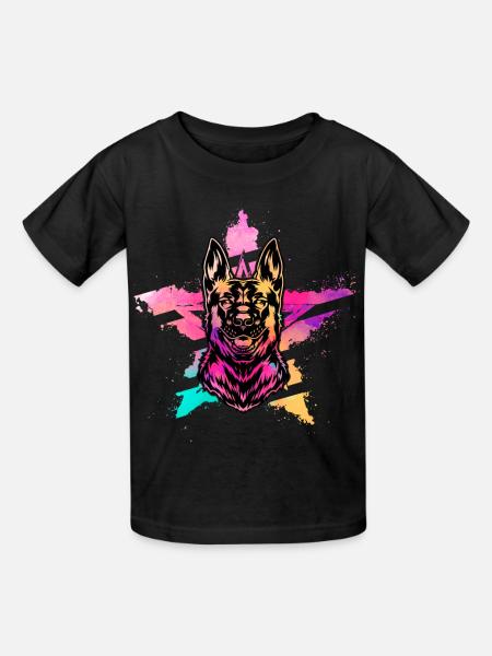 Deutscher Schäferhund - Kinder T-Shirt von Russell - Schwarz