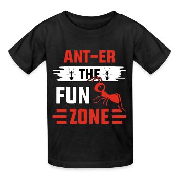 Dans la zone de divertissement - T-shirts Russell Enfant - noir - Devant - AI Model Kid Male (0cm)