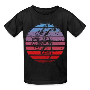 Wrestling - Kids T-Shirt by Russell - black - Front - AI Model Kid Male (0cm)
