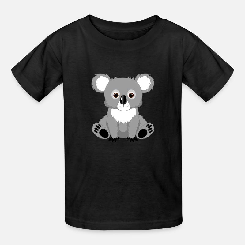 Netter Koala - Kinder T-Shirt von Russell - Schwarz