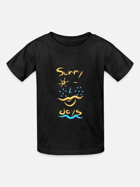 Sunny Days - Kids T-Shirt by Russell - black