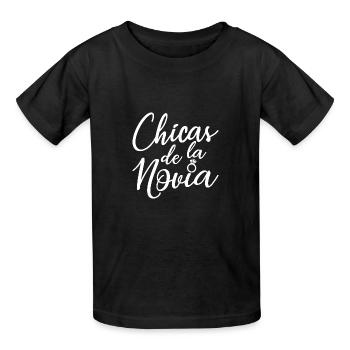 Chicas de la Novia Bridesmaid Team Bride Wedding - Kids T-Shirt by Russell - black - Front - AI Model Kid Male (0cm)