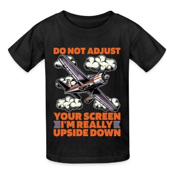 Aerobatic Pilot Do Not Adjust Your Screen Aviation - Kinder T-Shirt von Russell - Schwarz - Vorne - AI Model Kid Male (0cm)