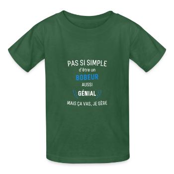 Toller Bobfahrer - Kinder T-Shirt von Russell - Flaschengrün - Vorne - AI Model Kid Male (0cm)