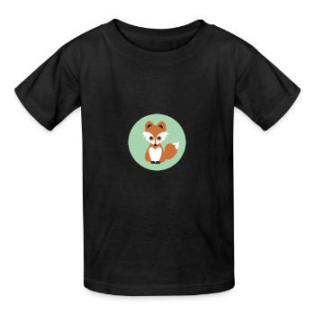 fuchs - Kinder T-Shirt von Russell - Schwarz - Vorne - AI Model Kid Male (0cm)