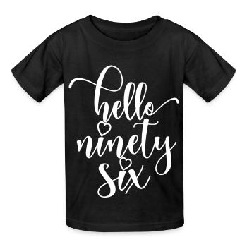 Bonjour Quatre-vingt-seize mignons anniversaire de 96 ans - T-shirts Russell Enfant - noir - Devant - AI Model Kid Male (0cm)