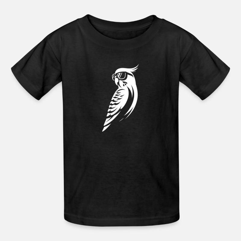 Perruche décontractée avec lunettes de soleil - T-shirts Russell Enfant - noir