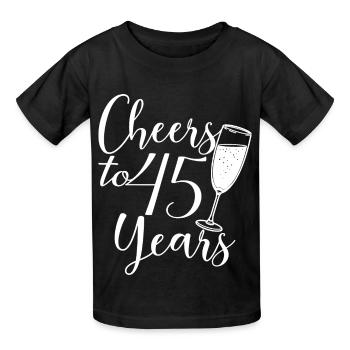 45e anniversaire Femmes pour ses acclamations à 45 ans - T-shirts Russell Enfant - noir - Devant - AI Model Kid Male (0cm)