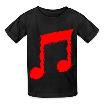 Musiknote Musik - Kinder T-Shirt von Russell - Schwarz - Vorne - AI Model Kid Male (0cm)