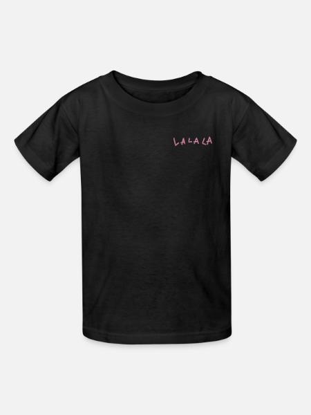LA LA LA bestickt - Kinder T-Shirt von Russell - Schwarz