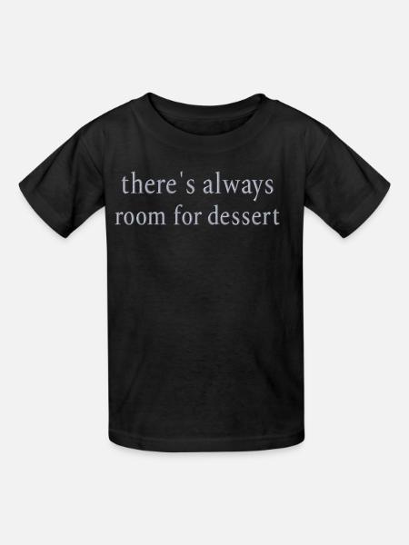 Statement Dessert bestickt - Kinder T-Shirt von Russell - Schwarz