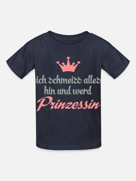 prinzessin - Kinder T-Shirt von Russell - Navy