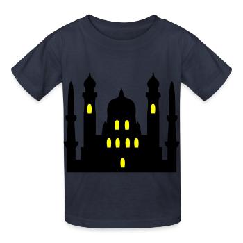 moschee 02 - Kinder T-Shirt von Russell - Navy - Vorne - AI Model Kid Male (0cm)