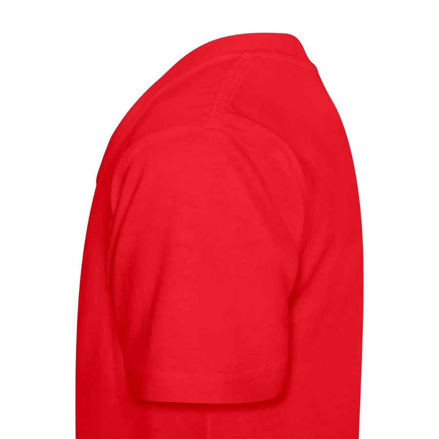 Pisa badge on a kids t-shirt by russell, red, left