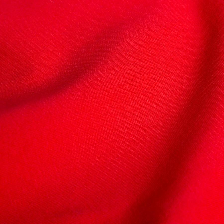 Florence badge on a kids t-shirt by russell, red, close-up