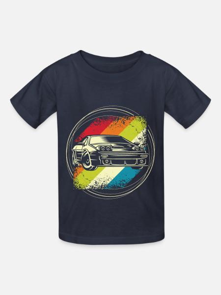 Rallye auto retro - Kinder T-Shirt von Russell - Navy