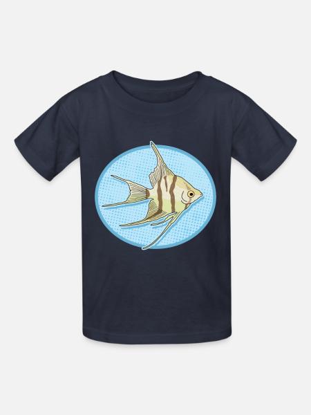 Aquarium Kaiserfisch Aquarianer Geschenk - Kinder T-Shirt von Russell - Navy