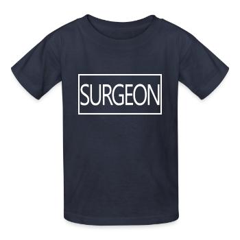 Chirurg Stolzer graduierter Chirurg-Doktorstudent - Kinder T-Shirt von Russell - Navy - Vorne - AI Model Kid Male (0cm)