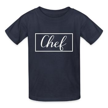 Chef Proud Graduated Chef Culinary Art Student - Kids T-Shirt by Russell - navy - Front - AI Model Kid Male (0cm)