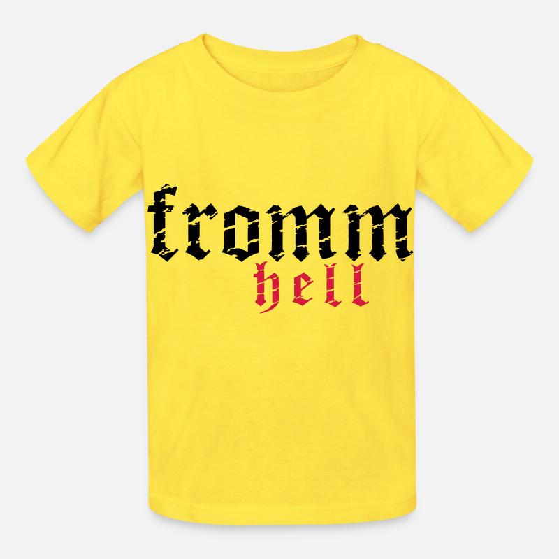 fromm hell_vec_2 fr - T-shirts Russell Enfant - jaune