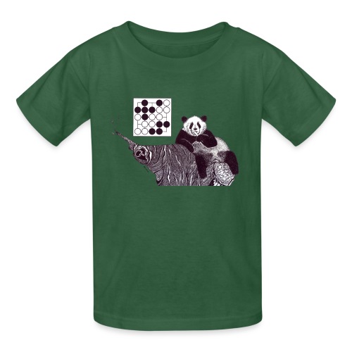 Panda 5x5 Seki - Kids T-Shirt by Russell