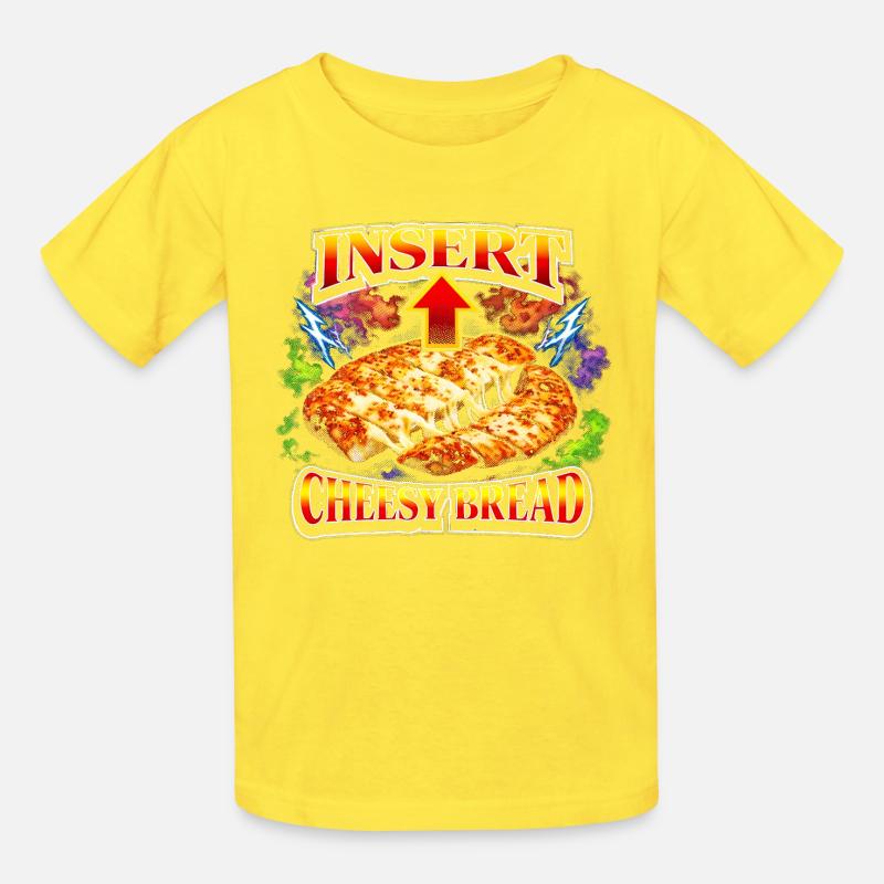 Pane al formaggio (cibo preferito) - Maglietta per bambini di Russell - giallo
