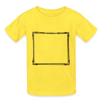 2577109 cadre - T-shirts Russell Enfant - jaune - Devant - AI Model Kid Male (0cm)