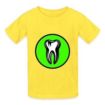 Icône de dentiste dentaire - T-shirts Russell Enfant - jaune - Devant - AI Model Kid Male (0cm)