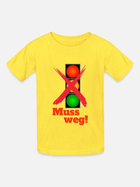 Ampel - Kinder T-Shirt von Russell - Gelb