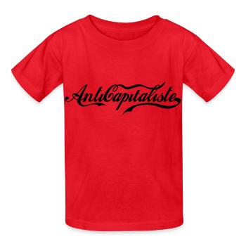 ANTICAPITALISME - T-shirts Russell Enfant - rouge - Devant - AI Model Kid Male (0cm)