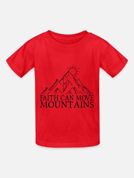 Glaube spruch - Kinder T-Shirt von Russell - Rot