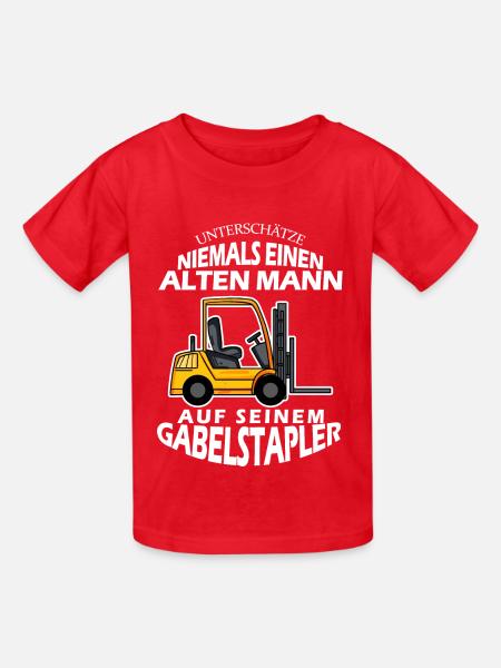 Staplerfahrer Gabelstapler Lager Logistik - Kinder T-Shirt von Russell - Rot