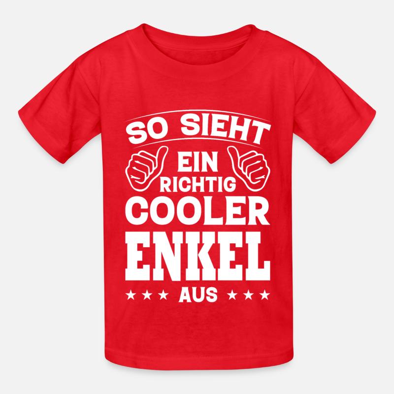 So Sieht Ein Richtig Cooler Enkel Aus Geschenk Fun - Kinder T-Shirt von Russell - Rot