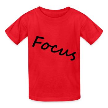 Focus - Kids T-Shirt by Russell - red - Front - AI Model Kid Male (0cm)